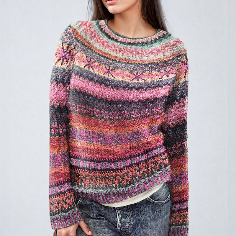 Averill™ | Bunter Gestreifter Strickpullover