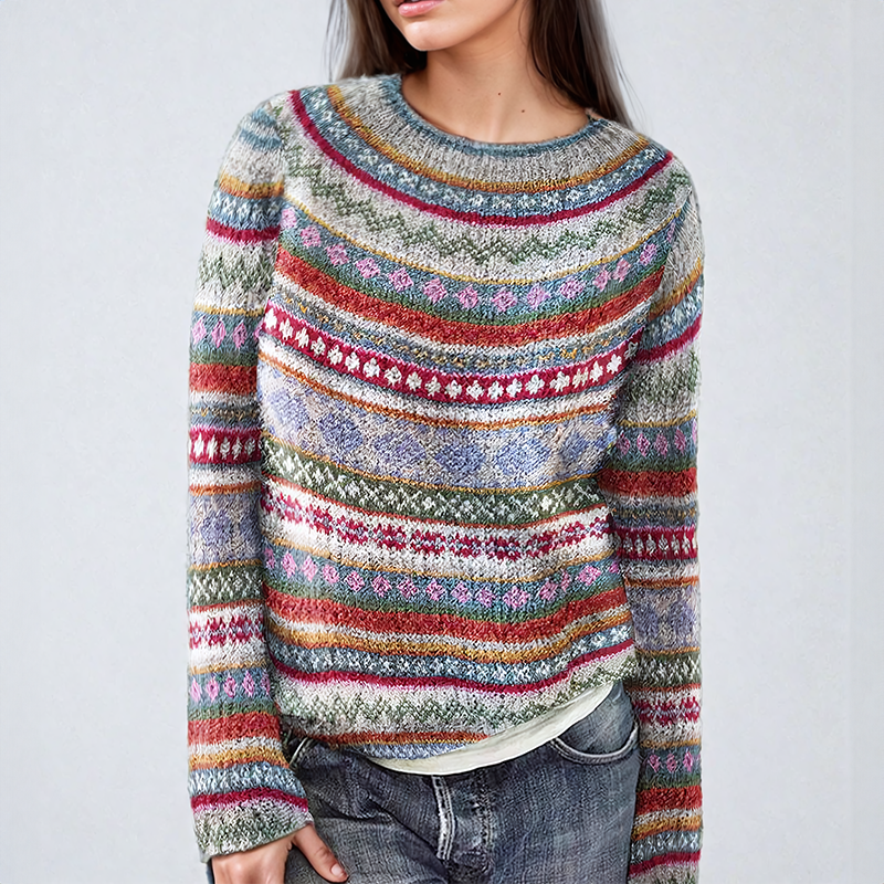 Averill™ | Bunter Gestreifter Strickpullover