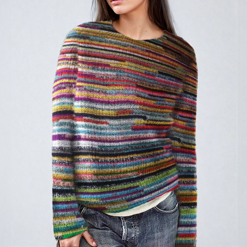 Averill™ | Bunter Gestreifter Strickpullover